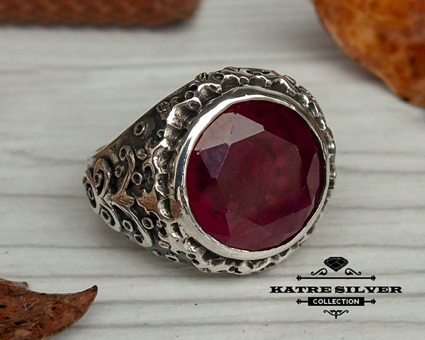 Vintage Silver Big Stone Ring for Women Fashion Bohemian Boho Jewelry 2018 New Hot