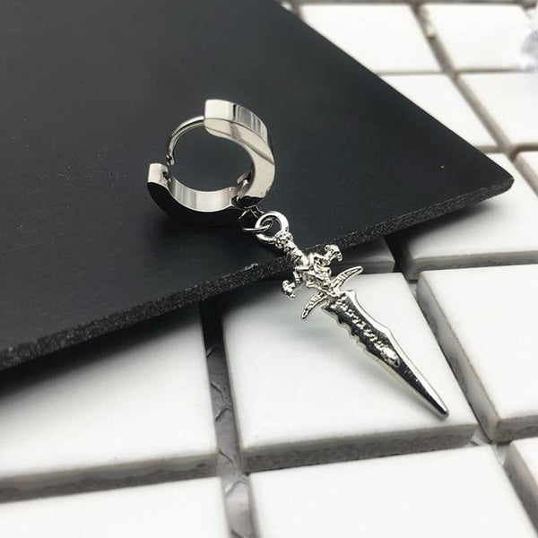 Original design new tide male ear nail rock personality earrings hip hop punk men's earrings Skull Stainless Steel earrings boys