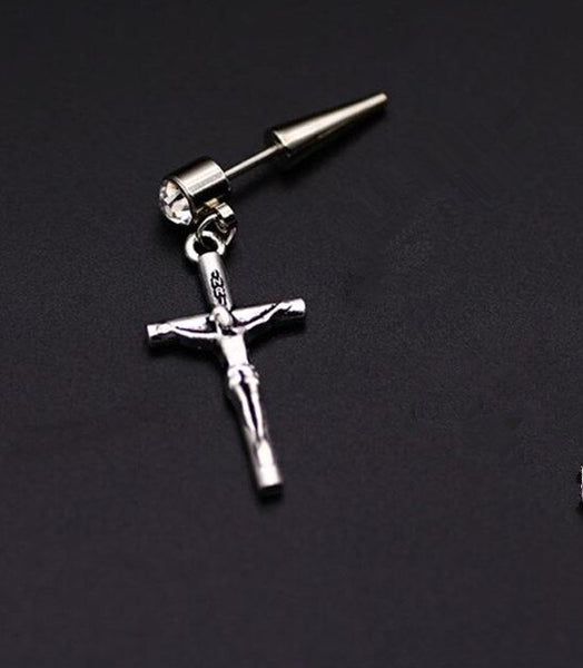 Original design new tide male ear nail rock personality earrings hip hop punk men's earrings Skull Stainless Steel earrings boys