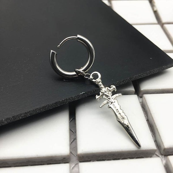 Original design new tide male ear nail rock personality earrings hip hop punk men's earrings Skull Stainless Steel earrings boys