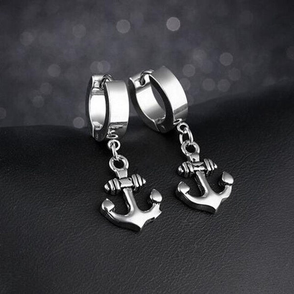 Original design new tide male ear nail rock personality earrings hip hop punk men's earrings Skull Stainless Steel earrings boys
