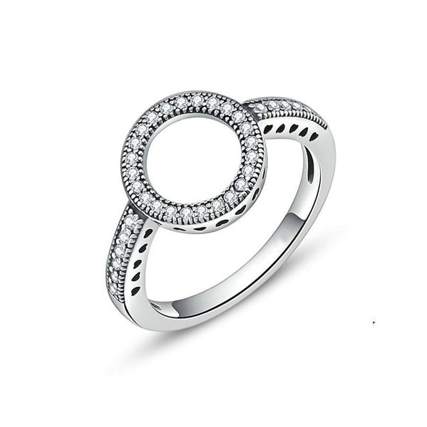 2019 New Fashion Ring Love Heart Crown Flower Finger Rings Clear CZ Stackable Fit Pan For Women Wedding Jewelry Gift Dropship