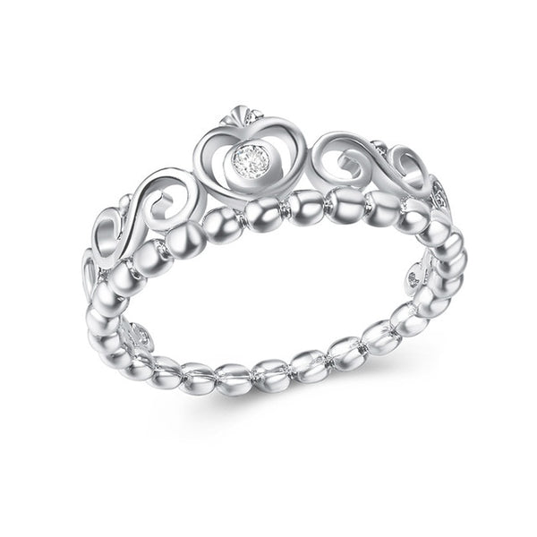 2019 New Fashion Ring Love Heart Crown Flower Finger Rings Clear CZ Stackable Fit Pan For Women Wedding Jewelry Gift Dropship
