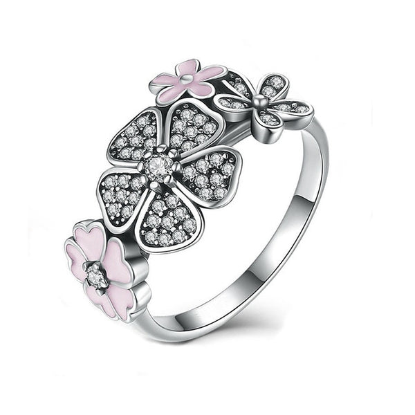 2019 New Fashion Ring Love Heart Crown Flower Finger Rings Clear CZ Stackable Fit Pan For Women Wedding Jewelry Gift Dropship