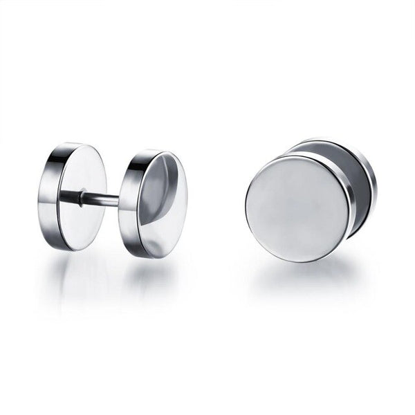 Small Punk black Stainless Steel Stud Earrings For Women Man fashion minimalist zircon Ear Jewelry accesories brinco masculino