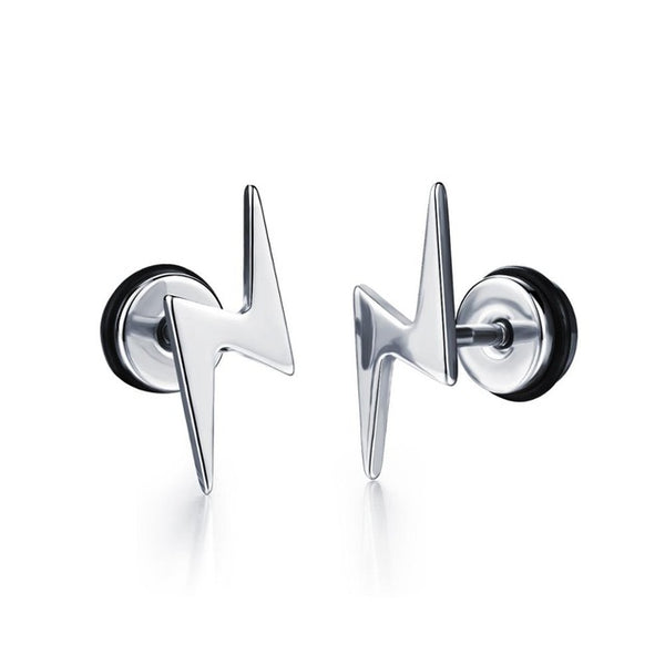 Small Punk black Stainless Steel Stud Earrings For Women Man fashion minimalist zircon Ear Jewelry accesories brinco masculino