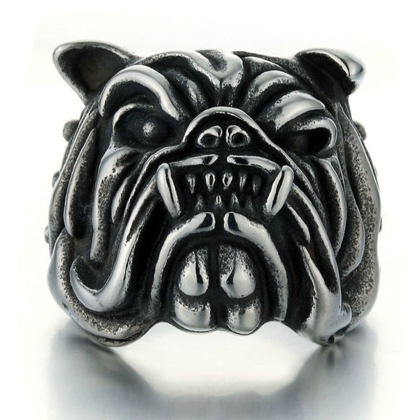 Ring For Men Girls Women Adjustable Gold Silver Black Snake Ferocious Animal Retro Punk Exaggerated Sphinx Egyptian Pharaoh