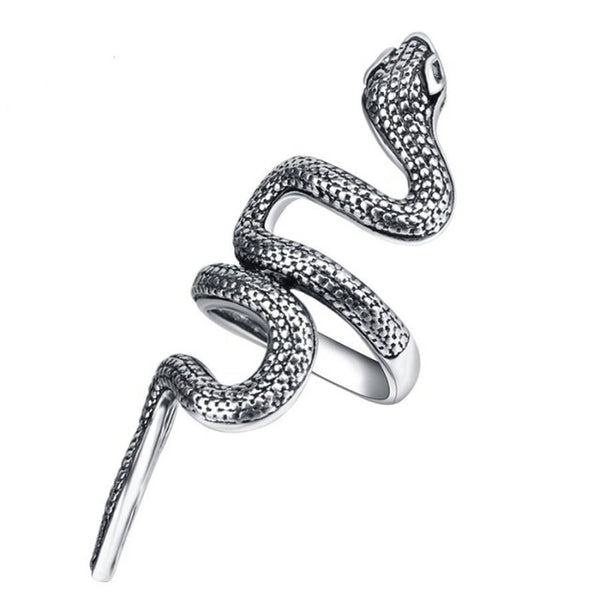 Ring For Men Girls Women Adjustable Gold Silver Black Snake Ferocious Animal Retro Punk Exaggerated Sphinx Egyptian Pharaoh