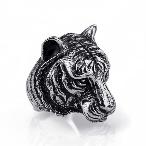 Ring For Men Girls Women Adjustable Gold Silver Black Snake Ferocious Animal Retro Punk Exaggerated Sphinx Egyptian Pharaoh